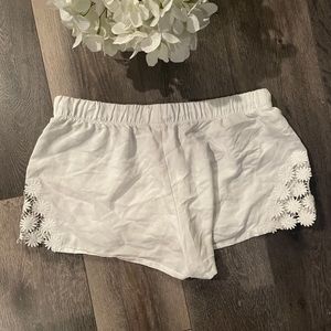 White summer shorts